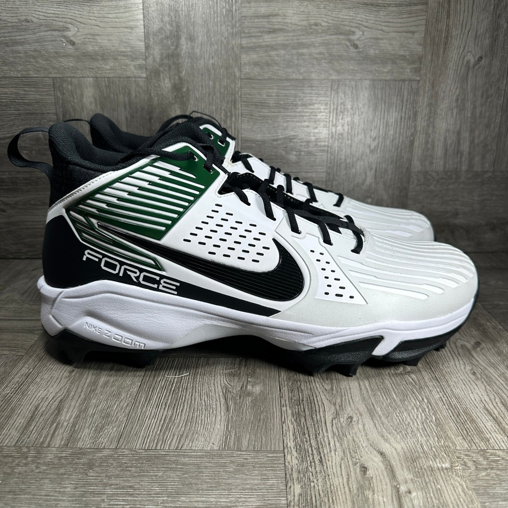 Nike Force Savage Pro 3 Baseball Cleats Mens 17 White Green Black NEW FJ8163-107